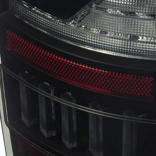 Spec D LED Bar Tail Lights (Smoke / Red LED): Dodge Ram 2007 - 2009