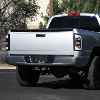 Spec D LED Bar Tail Lights (Matte Black / White LED): Dodge Ram 2007 - 2009
