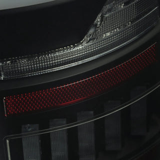 Spec D LED Bar Tail Lights (Dark Smoke / White LED): Dodge Ram 2007 - 2009