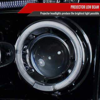 Spec D Projector Halo Headlights (Smoke): Dodge Charger 2006 - 2010