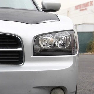 Spec D Euro Headlights w/ Corner Lights (Black): Dodge Charger 2006 - 2010