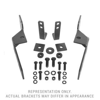 Go Rhino RC3 & RC4 LR Textured Black Mounting Brackets: Fits Dodge / Ram 2500 & 3500 (02-26)
