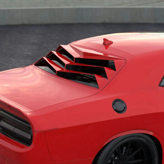 Glassskinz Bakkdraft Rear Window Louvers / Vents: Dodge Challenger 2008 - 2023 (All Models)