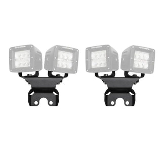 Go Rhino No-Drill Rear Hard Top Light Mount for Two 3in Cubes: Jeep Wrangler / Gladiator (07-26)