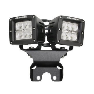 Go Rhino No-Drill Rear Hard Top Light Mount for Two 3in Cubes: Jeep Wrangler / Gladiator (07-26)