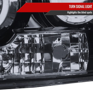 Spec D Projector Halo Headlights (Smoke): Dodge Ram 2006 - 2009