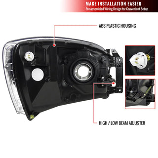 Spec D Euro Headlights (Smoke): Dodge Ram 2006 - 2009