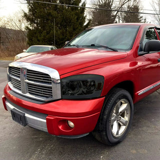 Spec D Projector Halo Quad Headlights w/ LED Bar (Smoke): Dodge Ram 2006 - 2008