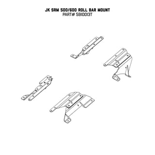 Go Rhino Direct Roof Mounting Kit for SRM Rack: Fits Jeep Wrangler JK (07-19) w/ Hardware - Black