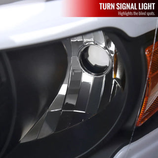 Spec D Projector Halo Headlights w/ LED Bar (Black): Dodge Ram 2006 - 2008