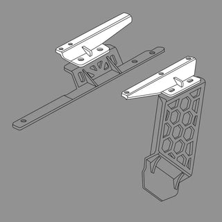 Go Rhino SRM Roll Bar Mount Kit (TEXTURED BLACK): Fits Most Jeep Wrangler Models (2007-2026)