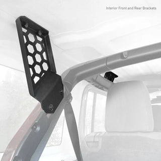 Go Rhino SRM Roll Bar Mount Kit (TEXTURED BLACK): Fits Most Jeep Wrangler Models (2007-2026)