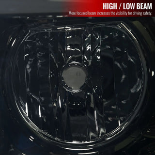 Spec D OEM Style Headlights w/ LED Bar (Smoke): Dodge Ram 2006 - 2008