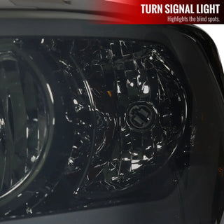 Spec D OEM Style Headlights w/ LED Bar (Smoke): Dodge Ram 2006 - 2008