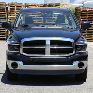 Spec D LED Projector Headlights (Glossy Black): Dodge Ram 2006 - 2008