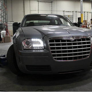 Spec D Projector Halo Headlights (Chrome, Version 2): Chrysler 300 2005 - 2010