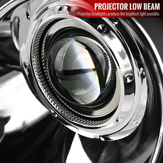 Spec D Projector Halo Headlights (Black): Chrysler 300 2005 - 2010