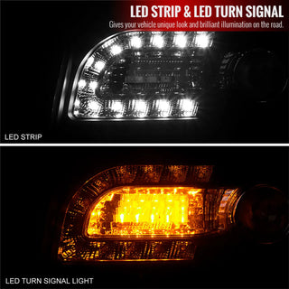 Spec D Projector Halo Headlights (Black, Version 2): Chrysler 300 2005 - 2010