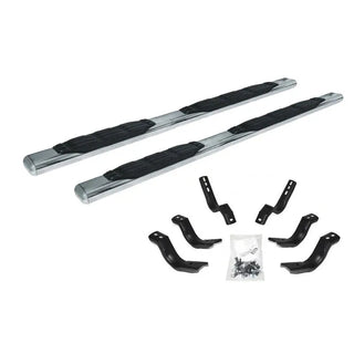 Go Rhino 1000 Series 5in Oval SS Side Steps Complete Kit w/ Brackets (F&R): Ram 1500 (19-24)