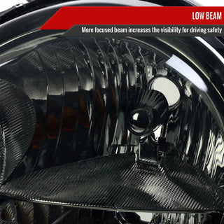 Spec D OEM Style Headlights (Smoke): Jeep Grand Cherokee 2005 - 2007