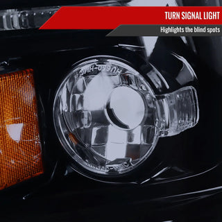 Spec D Projector Halo Headlights (Smoke): Dodge Dakota 2005 - 2007