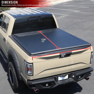 Spec D Vinyl Roll-Up Tonneau Cover: Dodge Ram (w/ 6.5ft Bed) 2002 - 2018