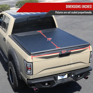 Spec D Vinyl Roll-Up Tonneau Cover: Dodge Ram (w/ 6.4ft Bed) 2002 - 2018