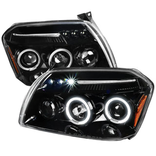 Spec D Projector Halo Headlights (Glossy Black): Dodge Magnum 2005 - 2007