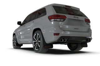 Rally Armor UR Premium Urethane Mud Flaps: Jeep Grand Cherokee (2011-2021) - Black w/ Red Logo