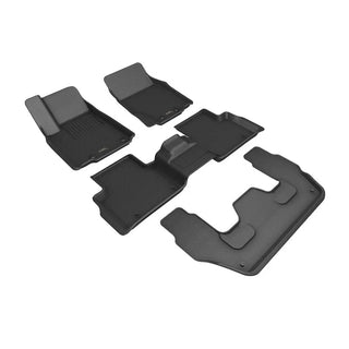 3D MAXpider Kagu Series Floor Mats Set (6-Seat) w/ Rear Console: Jeep Grand Cherokee (22-26) - Black
