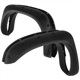 Spec D Riveted Style Fender Flares (Smooth Black, 4pc): Dodge Ram 2002 - 2009