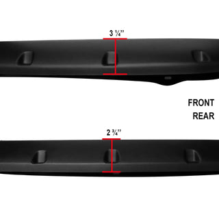 Spec D Riveted Style Fender Flares (Smooth Black, 4pc): Dodge Ram 2002 - 2009