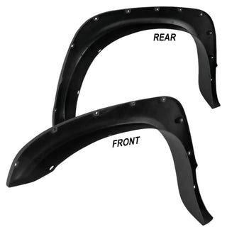 Spec D Riveted Style Fender Flares (Smooth Black, 4pc): Dodge Ram 2002 - 2009
