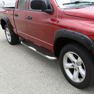 Spec D Riveted Style Fender Flares (Smooth Black, 4pc): Dodge Ram 2002 - 2009