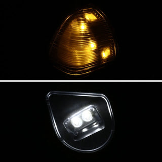 Spec D Manual-Fold Heated Mirror Set w/ Turn & Puddle Light (F&R): Dodge Ram (02-10) - Chrome