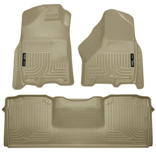 Husky Liners Weatherbeater Combo Tan Front & 2nd Seat Floor Liners: Dodge Ram 2500 (10) / Ram 3500 (10)