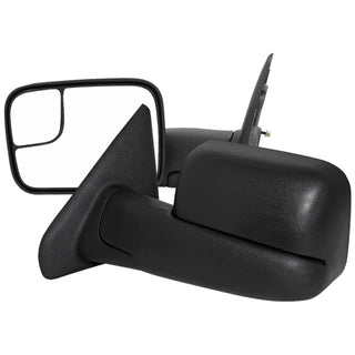 Spec D Mirrors SET (Manual-Fold, Black): Dodge Ram 2002 - 2009