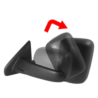 Spec D Mirrors SET (Manual-Fold, Black): Dodge Ram 2002 - 2009