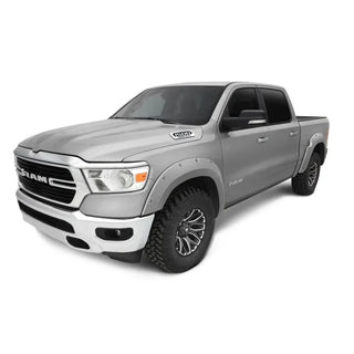 Bushwacker Pocket Style Fender Flares 4pc (F&R): Ram 1500 (19-24) - Billet Silver Metallic