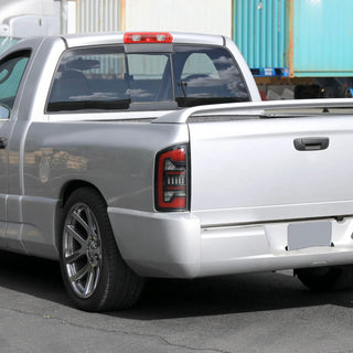 Spec D LED Bar Tail Lights (Matte Black / Red LED): Dodge Ram 2002 - 2006
