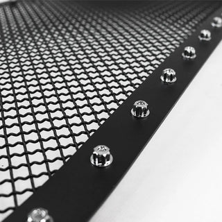 Spec D Stainless Steel Grille Insert (Rivet Style, Black Mesh): Dodge Ram 2002 - 2005