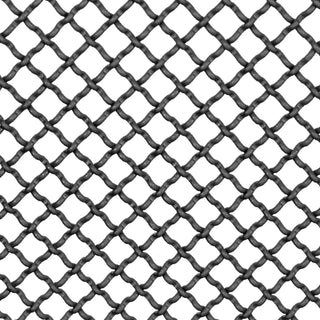 Spec D Rivet Style Stainless Steel Mesh Grille (Glossy Black Outer): Dodge Ram 2002 - 2005