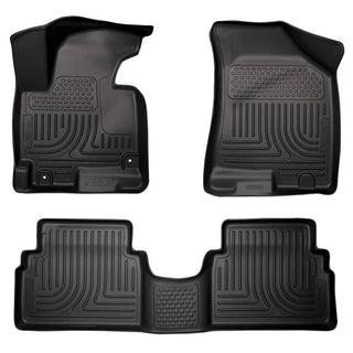 Husky Liners WeatherBeater Combo Front & 2nd Row Floor Liners: Hyundai Tucson 2014 Black