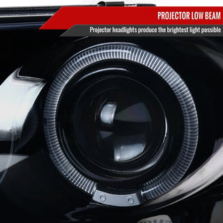 Spec D Projector Halo Headlights (Smoke): Dodge Ram 2002 - 2005