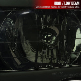 Spec D OEM Style Headlights w/ LED Bar (Smoke): Dodge Ram 2002 - 2005