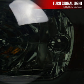 Spec D OEM Style Headlights w/ LED Bar (Smoke): Dodge Ram 2002 - 2005