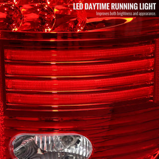 Spec D LED Tail Lights (Red, Version 2): Dodge Ram 2002 - 2005