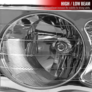Spec D Crystal Headlights (Chrome): Dodge Ram 2002 - 2005