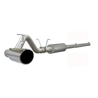aFe Large Bore-HD 4" 409 SS Cat-Back Exhaust System Polished Tip (REAR): Dodge Ram 2500/3500 2004.5-2007 5.9L Cummins
