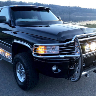 Spec D OEM Style Headlights & Corner Lights (Chrome): Dodge Ram 1500 Sport 1999 - 2001